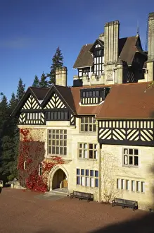 England, Northumberland, Cragside Gardens & Estate. Cragside house located within the gardens of the Cragside estate