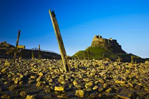 England, Northumberland, Lindisfarne / Holy Island. Lindisfarne Castle