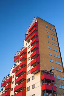 Northern County Prints: England, Tyne and Wear, Byker. Tom Collins House forms part of the Byker Wall