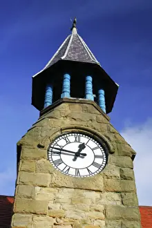 Tyne Book Prints: The local North Tyneside landmark of the cullercoats clock located in the listed Watch House building overlooking