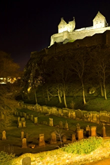 Scotland, Edinburgh, Edinburgh Castle. Edinburgh Castle high on Castle Rock