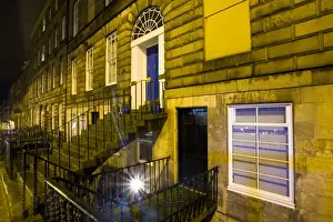 Edinburgh Illuminated Book Prints: Scotland, Edinburgh, New Town. Private dwelling near the city center in the New Town